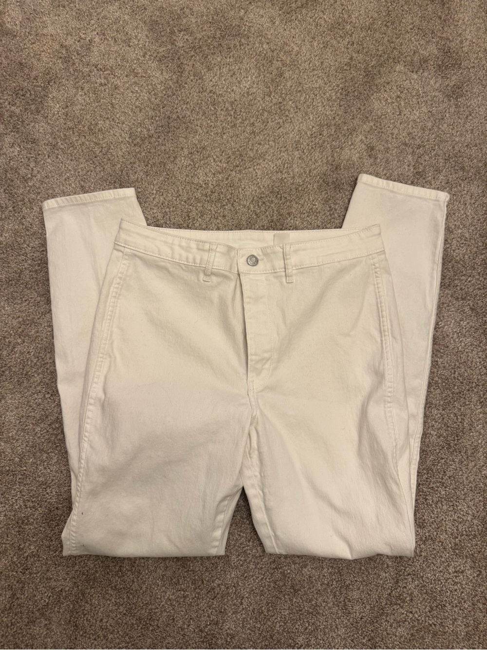 H&M Womens Skinny Ankle Cut White Pants